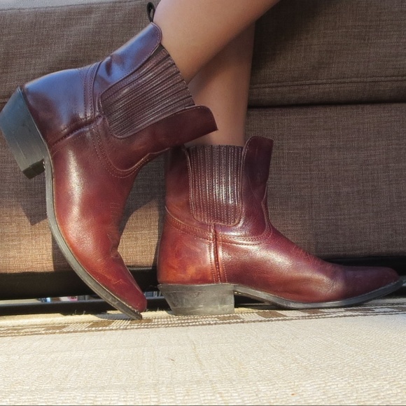 Silver Rebel Shoes - Silver Rebel*7.5*Cognac*Ankle Cowgirl Boots